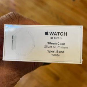 BRAND NEW NEVER OPENED Apple Watch Series 3 - 38mm White Sports Band